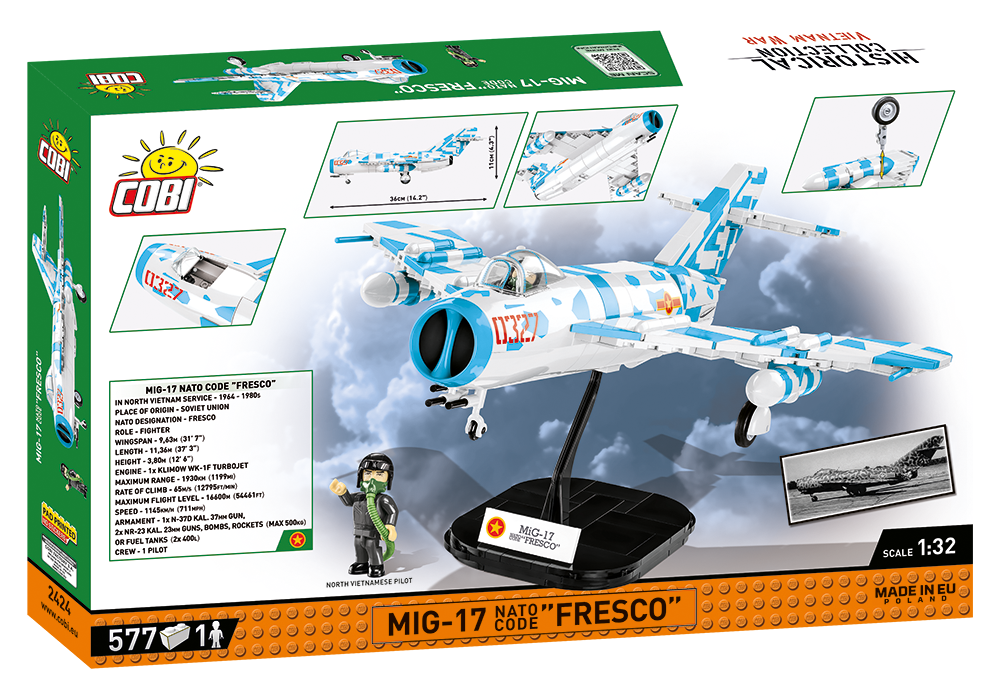 COBI® 2424 Vietnam War MiG-17 NATO Code "Fresco"