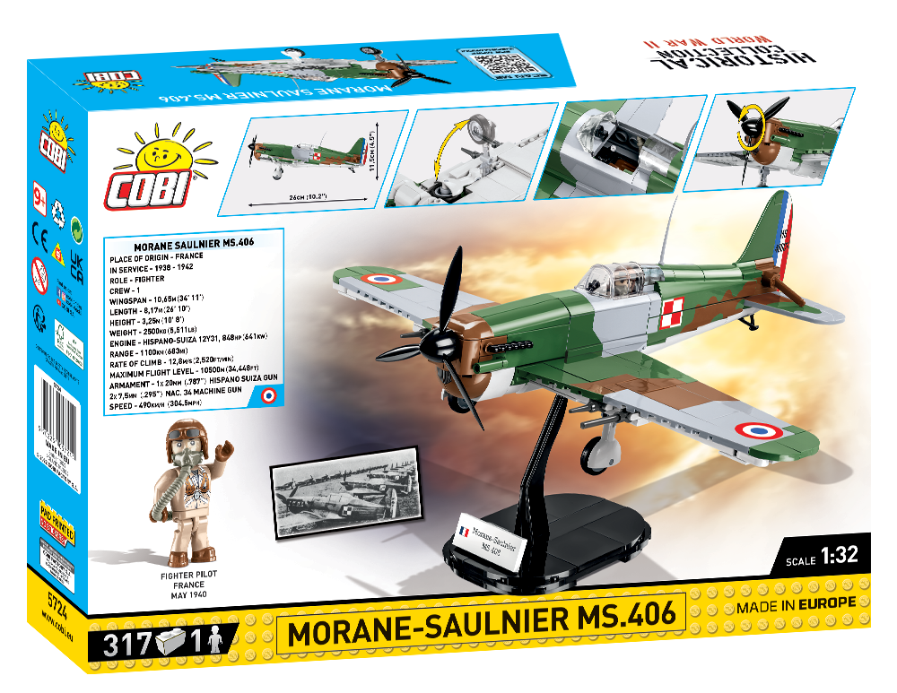 COBI® 5724 WWII Morane-Saulnier MS.406