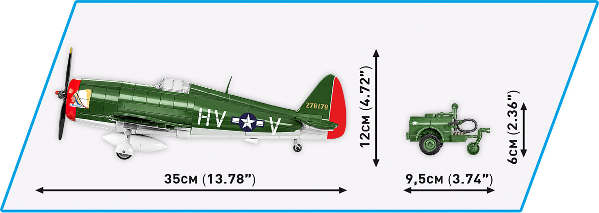 COBI® 5736 WWII P-47 Thunderbolt & Tank Trailer - Executive Edition