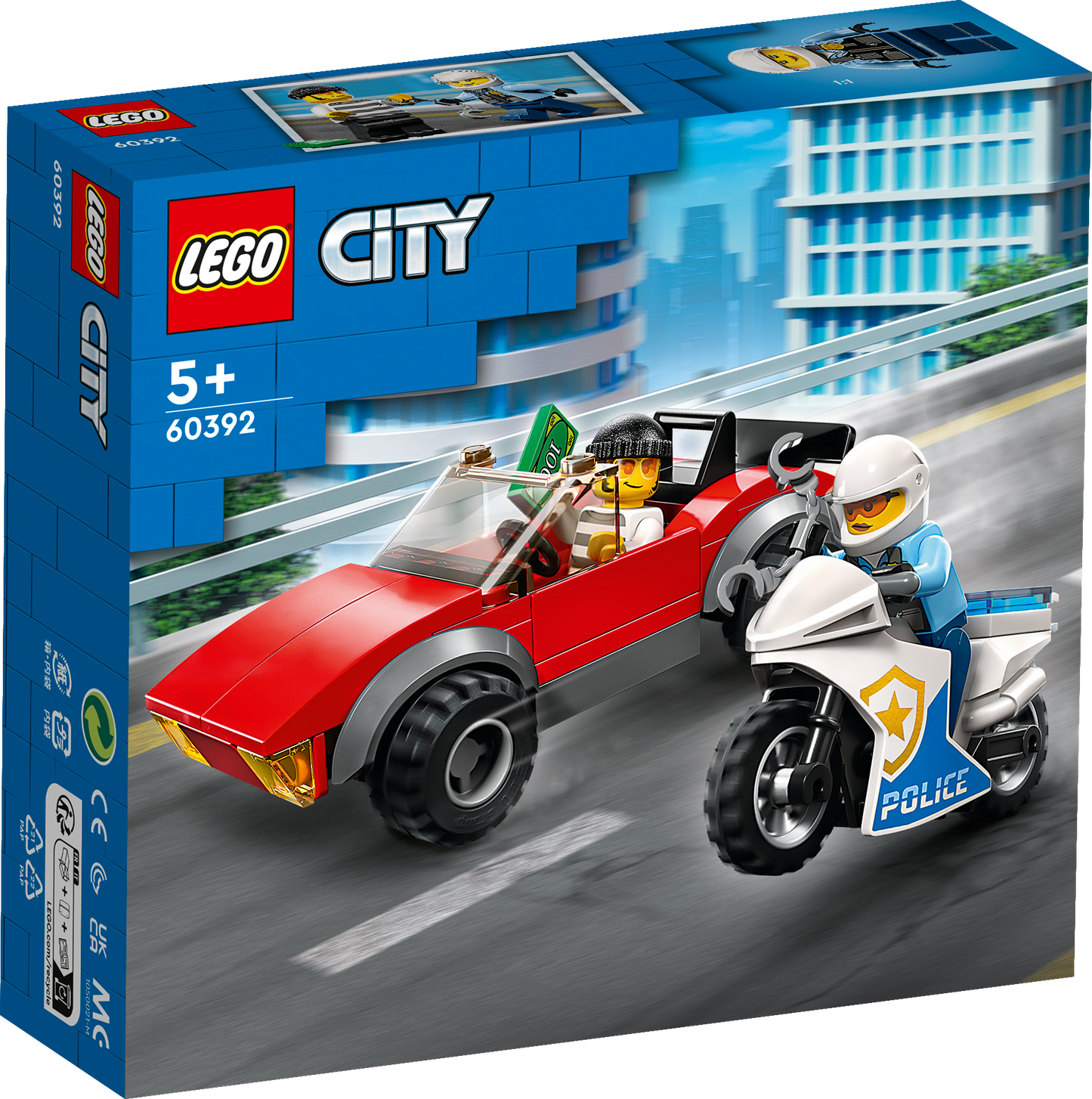 LEGO® City 60392 Verfolgungsjagd mit dem Polizeimotorrad