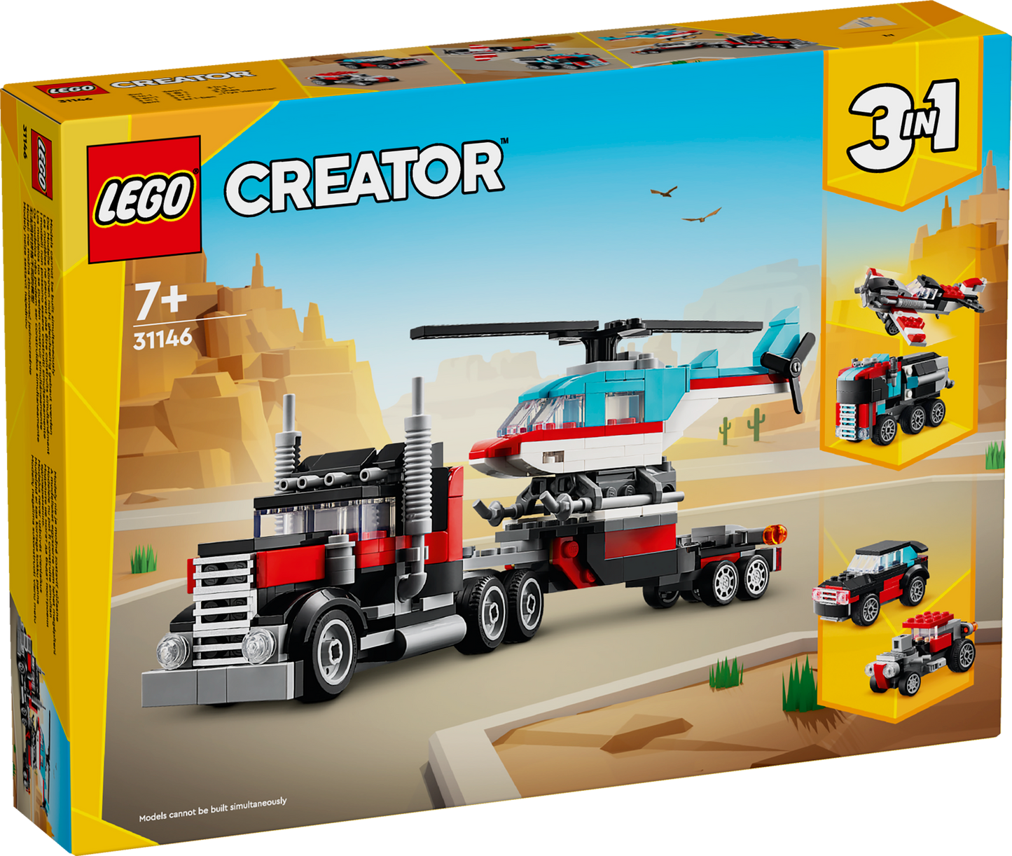 LEGO® Creator 31146 Tieflader mit Hubschrauber