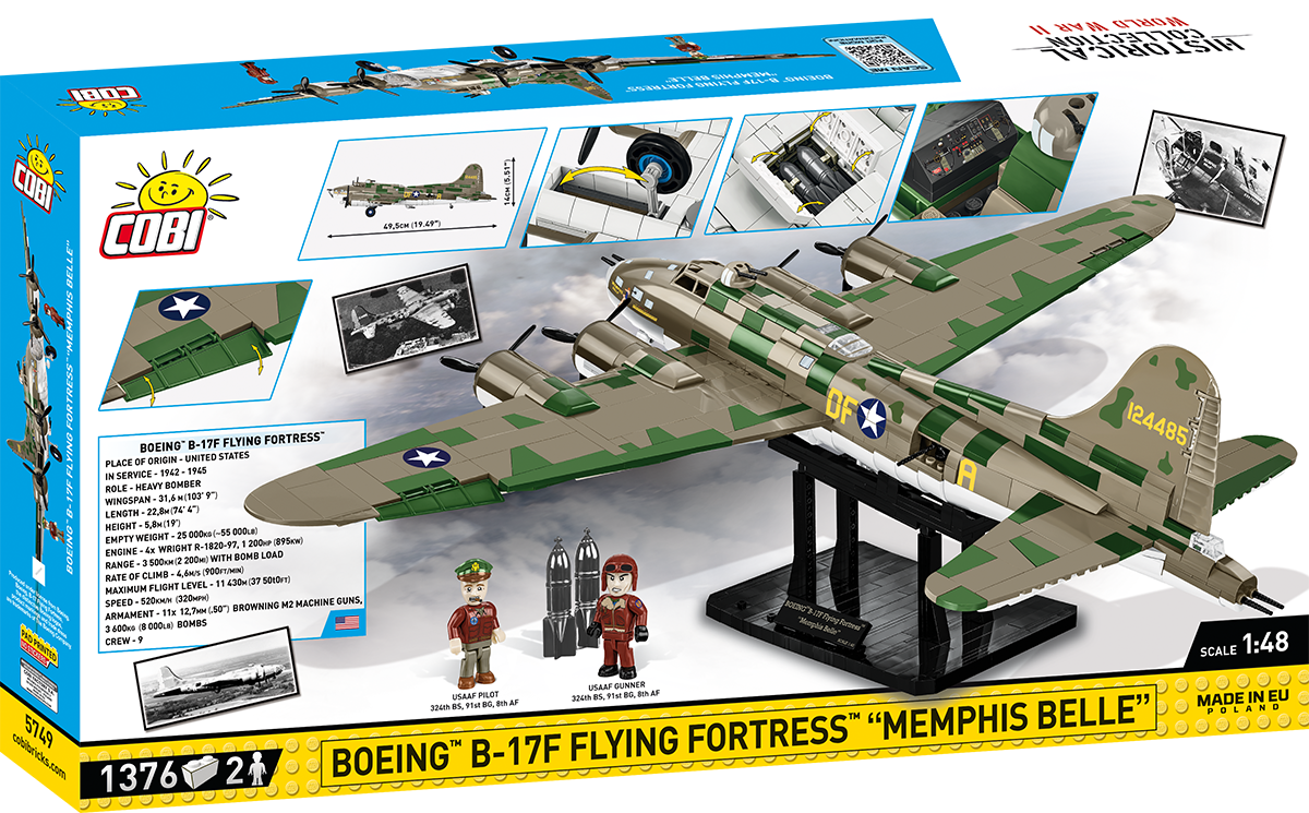 COBI® 5749 WWII Boeing B-17F Flying Fortress "Memphis Belle" - Executive Edition