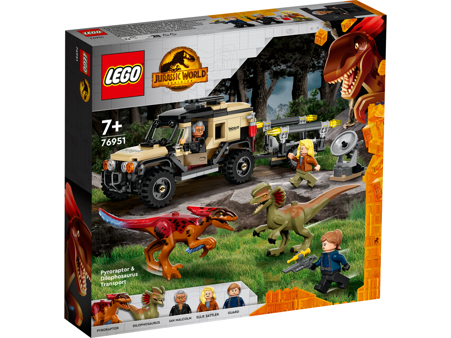 LEGO® Jurassic World 76951 Pyroraptor & Dilophosaurus Transport